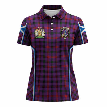 Montgomery Tartan Crest Women's Polo Shirt Scotland Coat of Arm Flag Style - Tartan Vibes Clothing