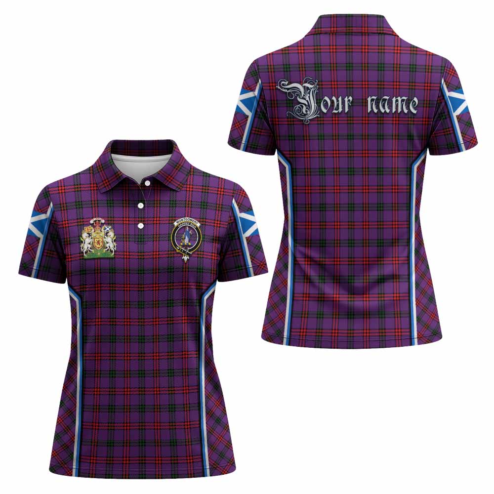 Montgomery Tartan Crest Women's Polo Shirt Scotland Coat of Arm Flag Style - Tartan Vibes Clothing