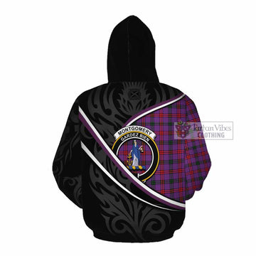 Montgomery Tartan Family Crest Cotton Hoodie Celtic Scottish Thistle Floral - Tartan Vibes Clothing