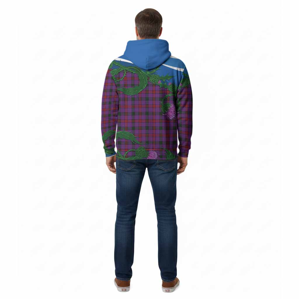 Montgomery Tartan Family Crest Cotton Hoodie Thistle in Minimalism