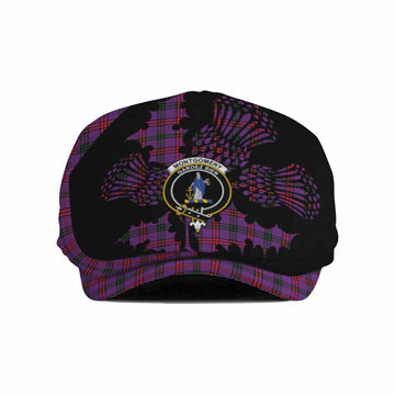 Montgomery Tartan Family Crest Flat Cap, Jeff Cap Scotland Thistle Floral