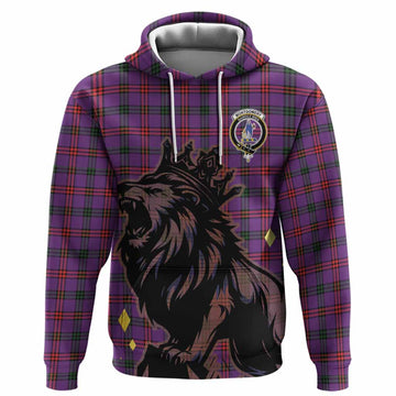 Montgomery Tartan Family Crest Hoodie Crowned Lion Roaring