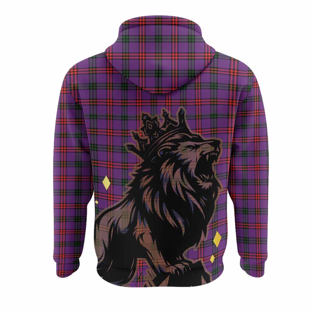 Montgomery Tartan Family Crest Hoodie Crowned Lion Roaring