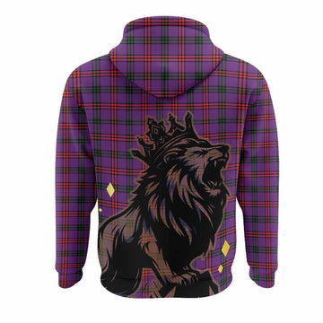 Montgomery Tartan Family Crest Hoodie Crowned Lion Roaring