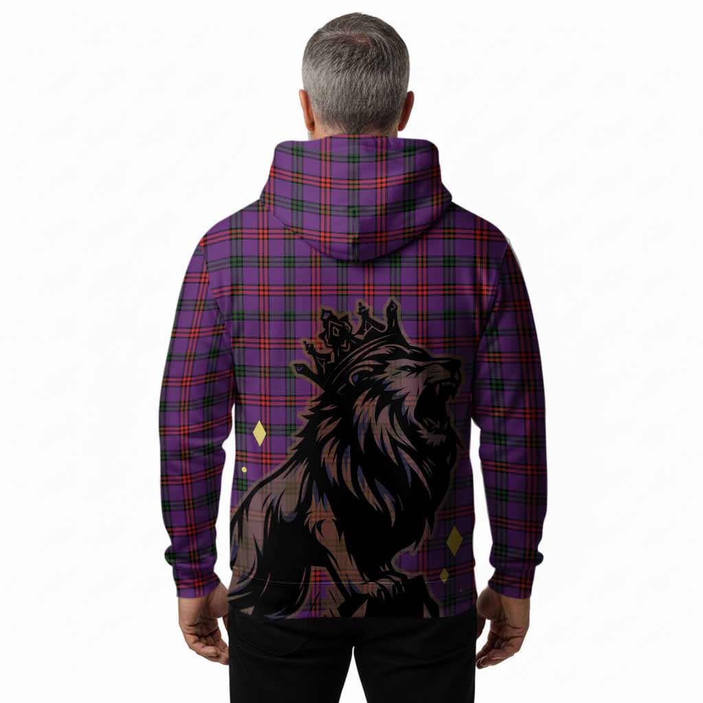 Montgomery Tartan Family Crest Hoodie Crowned Lion Roaring