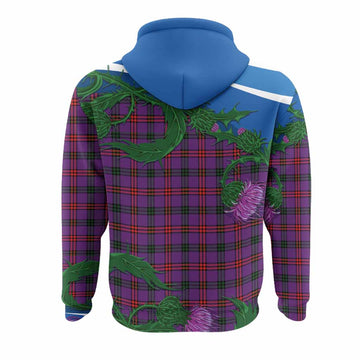 Montgomery Tartan Family Crest Hoodie Thistle in Minimalism