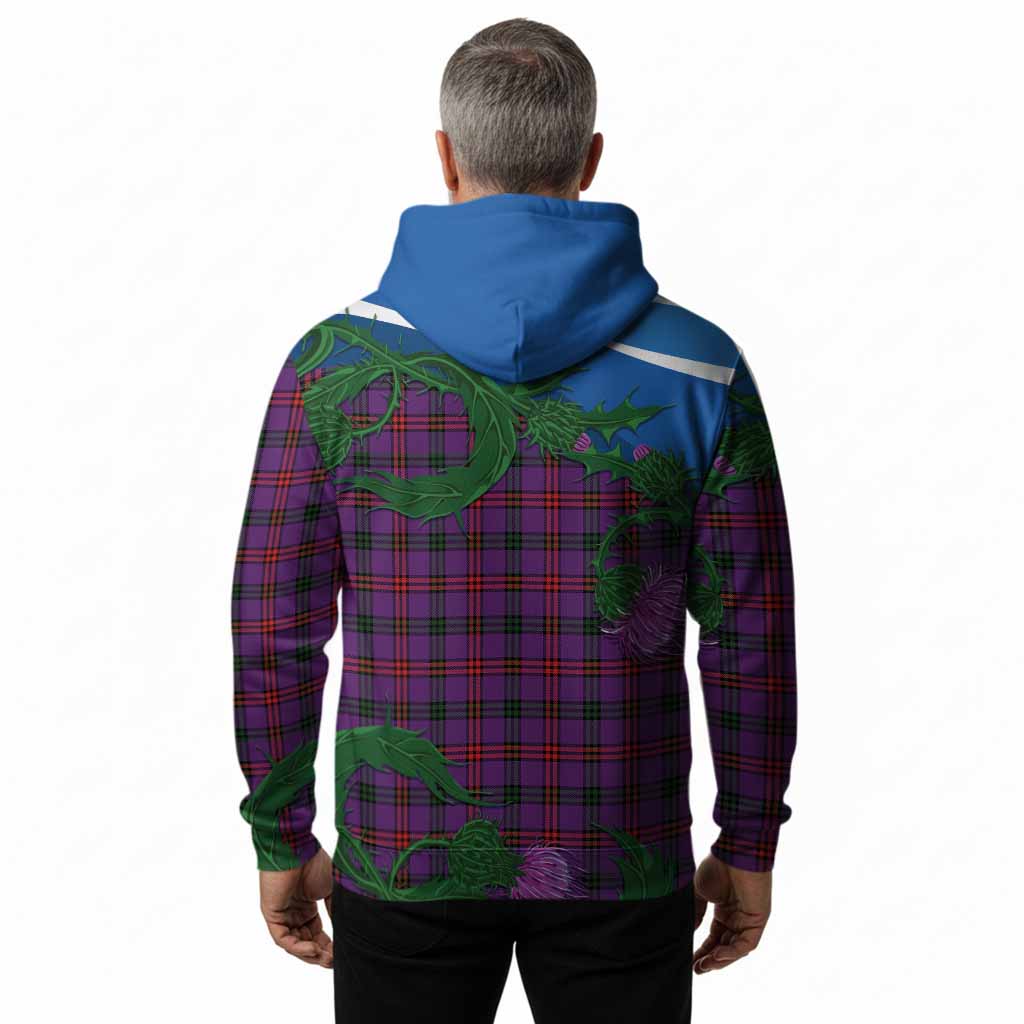 Montgomery Tartan Family Crest Hoodie Thistle in Minimalism
