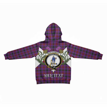 Montgomery Tartan Family Crest Kid Hoodie Scottish Burns Night Thistle Floral
