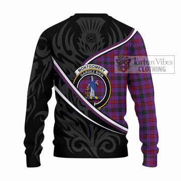 Montgomery Tartan Family Crest Knitted Sweater Celtic Scottish Thistle Floral - Tartan Vibes Clothing