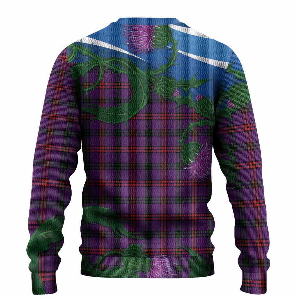 Montgomery Tartan Family Crest Knitted Sweater Thistle in Minimalism