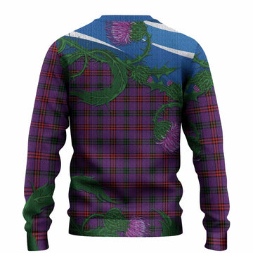 Montgomery Tartan Family Crest Knitted Sweater Thistle in Minimalism