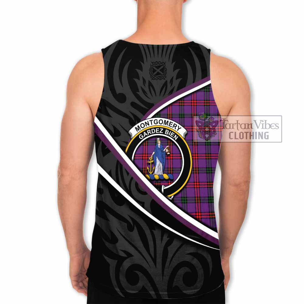 Montgomery Tartan Family Crest Men Tank Top Celtic Scottish Thistle Floral - Tartan Vibes Clothing
