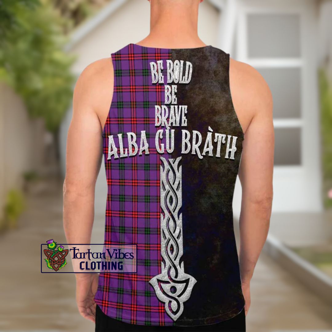 Montgomery Tartan Family Crest Men's Tank Top Alba Gu Brath Be Brave Lion Ancient Style