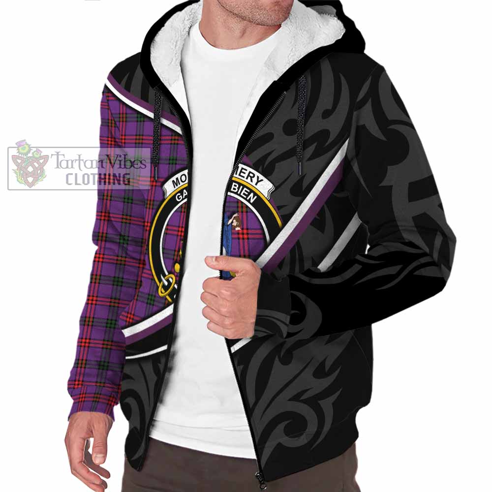 Montgomery Tartan Family Crest Sherpa Hoodie Celtic Scottish Thistle Floral - Tartan Vibes Clothing