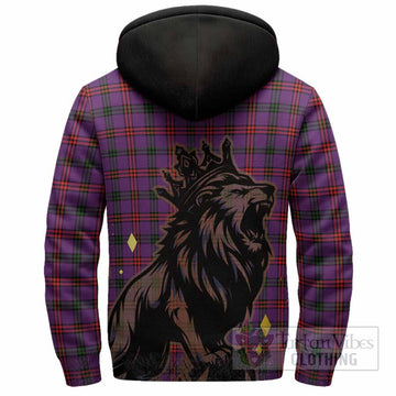 Montgomery Tartan Family Crest Sherpa Hoodie Crowned Lion Roaring