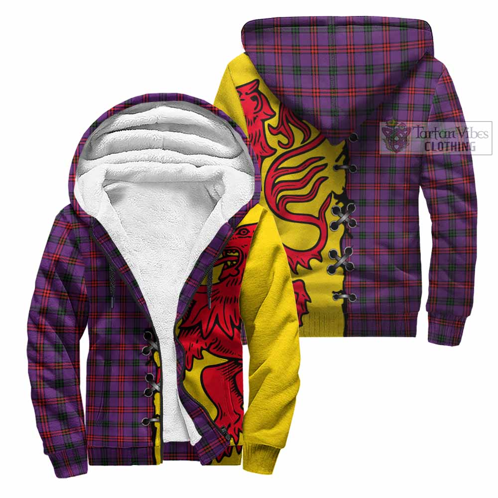 Montgomery Tartan Family Crest Sherpa Hoodie Lion Rampant Honor - Tartan Vibes Clothing