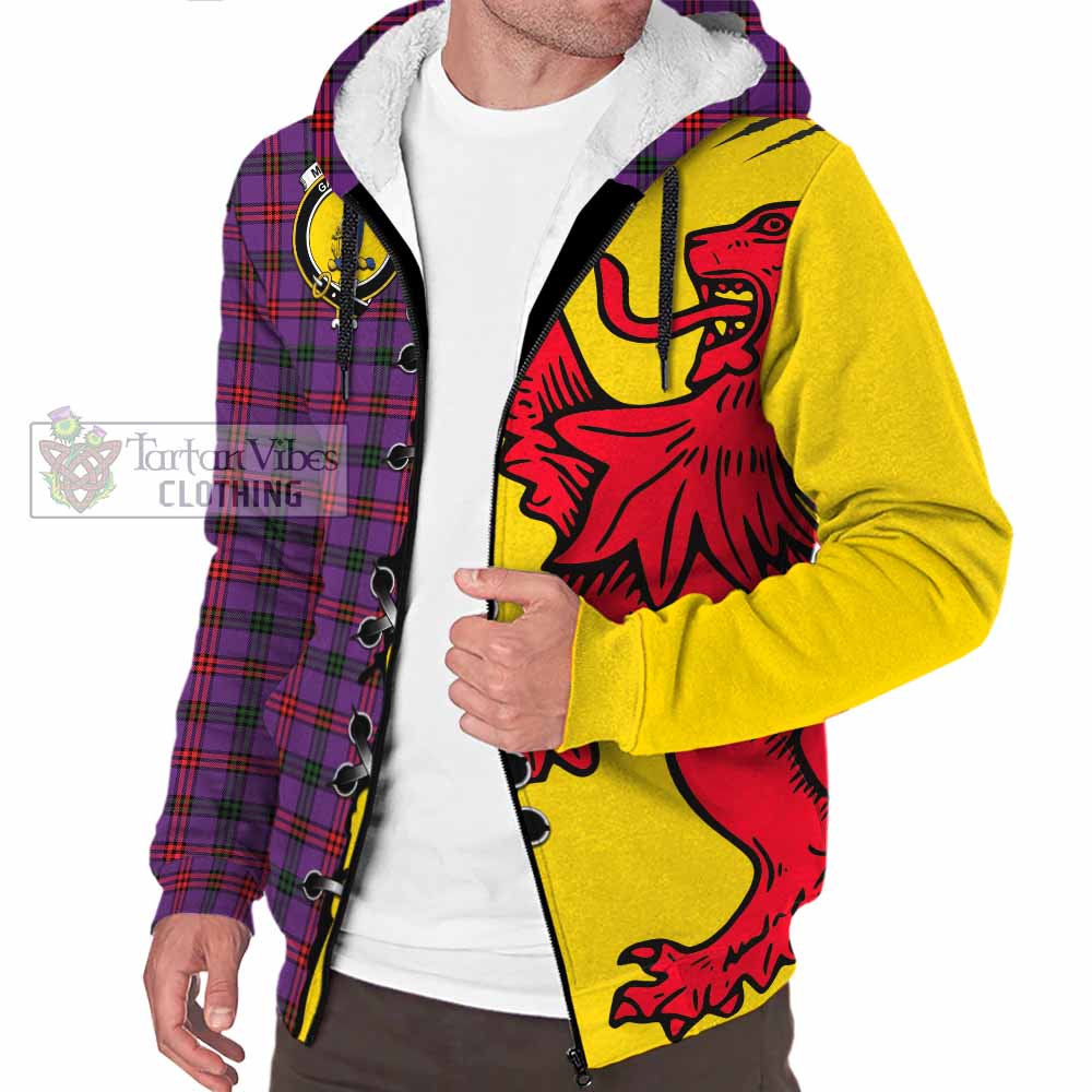 Montgomery Tartan Family Crest Sherpa Hoodie Lion Rampant Honor - Tartan Vibes Clothing