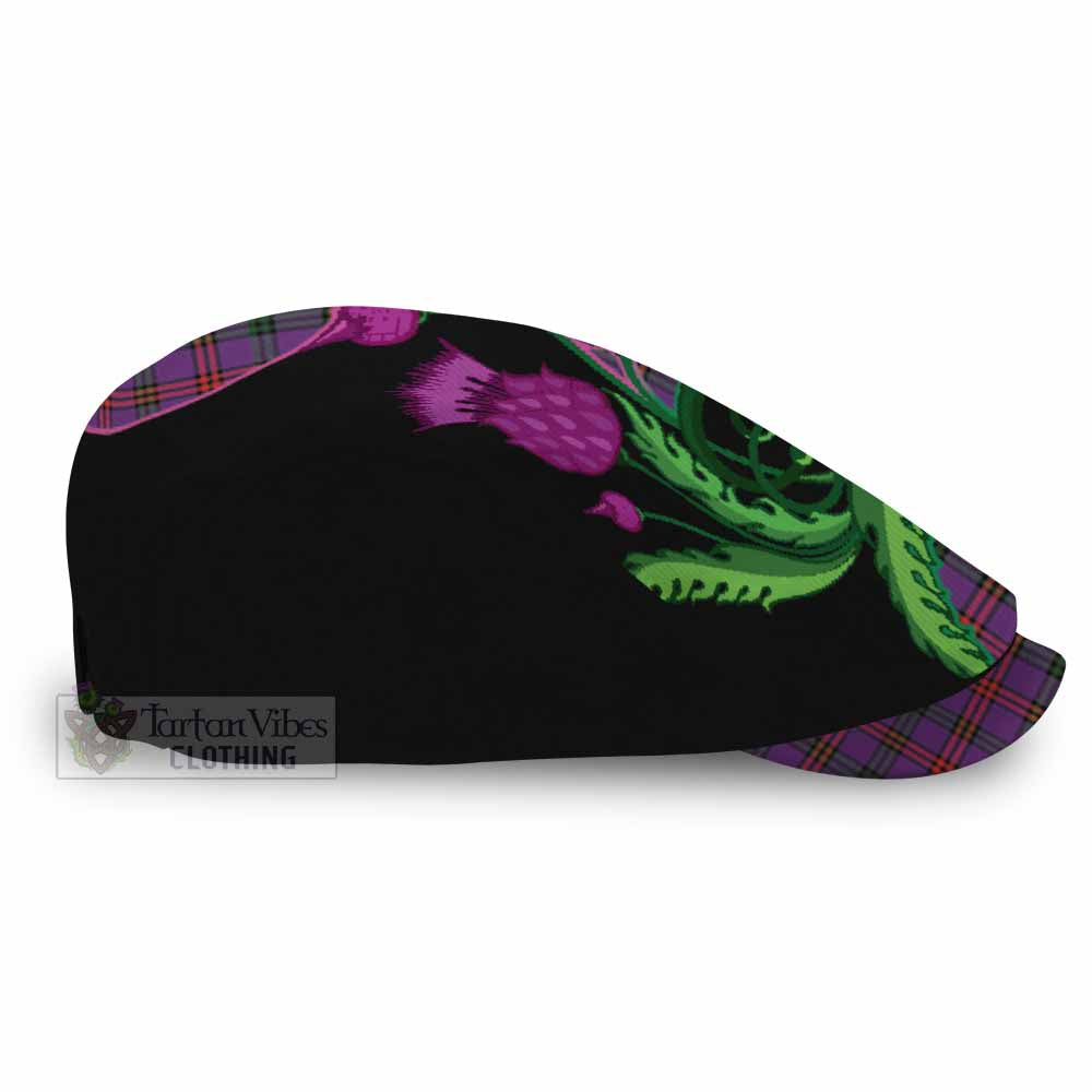 Montgomery Tartan Flat Cap, Jeff Cap Traditional Scottish Thistle