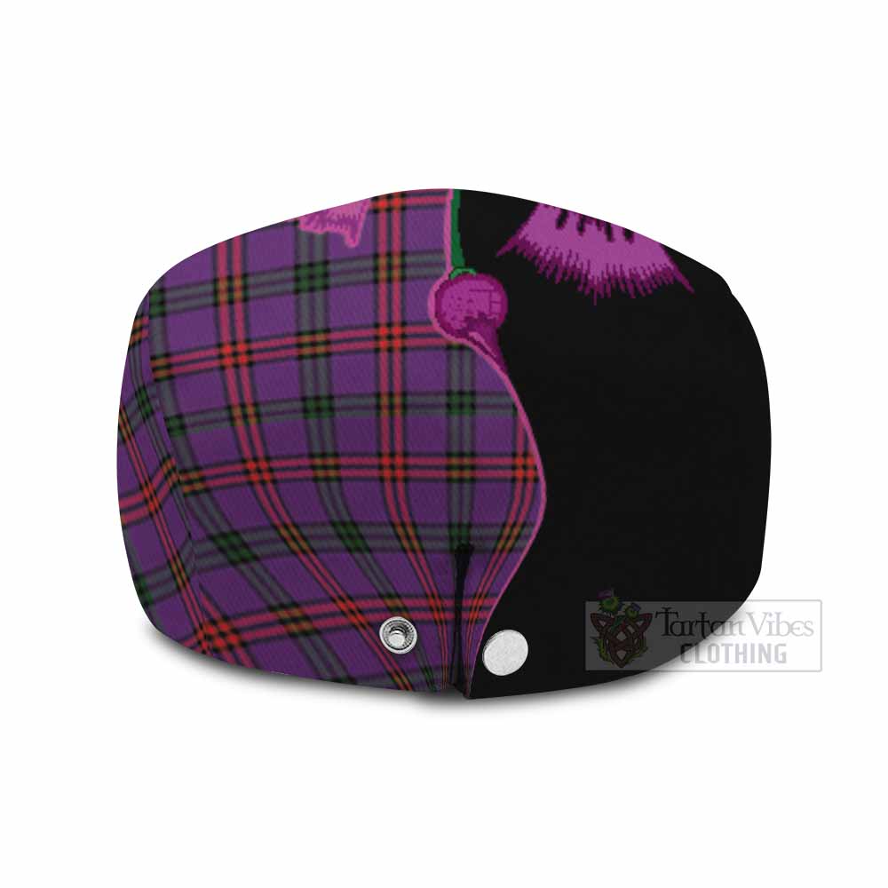 Montgomery Tartan Flat Cap, Jeff Cap Traditional Scottish Thistle
