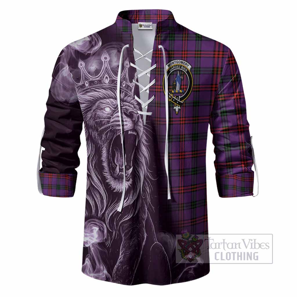Montgomery Tartan Ghillie Shirt Roaring Lion Heritage
