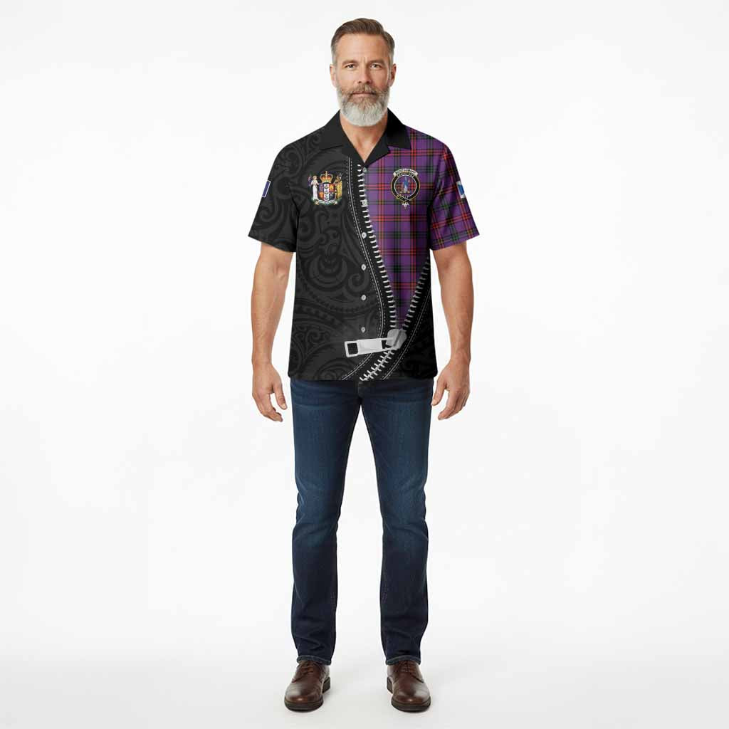 Montgomery Tartan Hawaiian Shirt New Zealand Pattern Unique Zipper Stylized