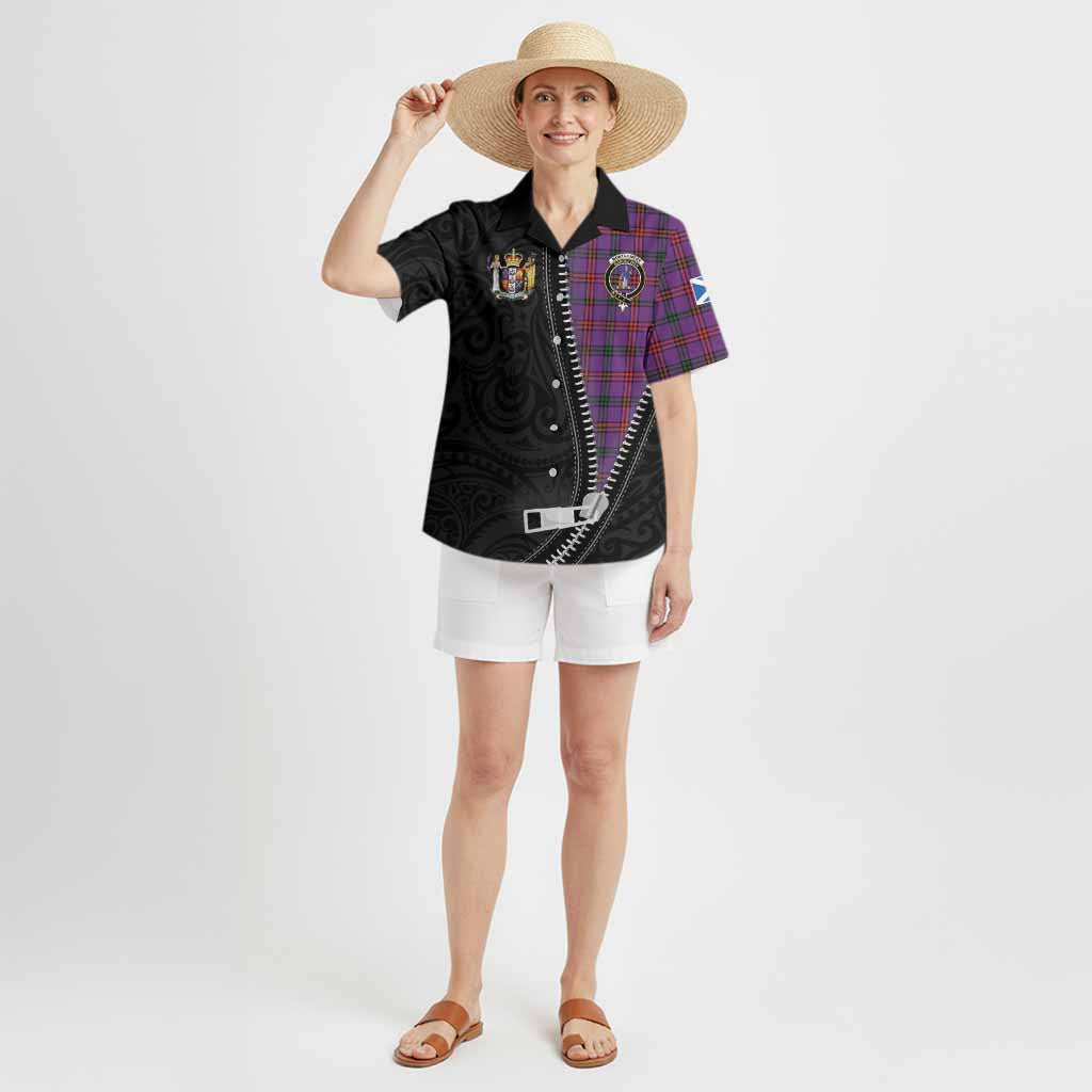 Montgomery Tartan Hawaiian Shirt New Zealand Pattern Unique Zipper Stylized