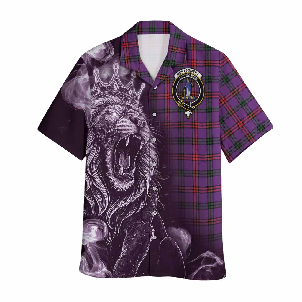 Montgomery Tartan Hawaiian Shirt Roaring Lion Heritage