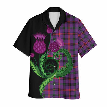 Montgomery Tartan Hawaiian Shirt Traditional Scottish Thistle