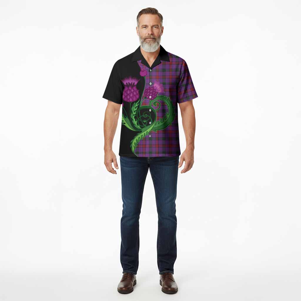 Montgomery Tartan Hawaiian Shirt Traditional Scottish Thistle