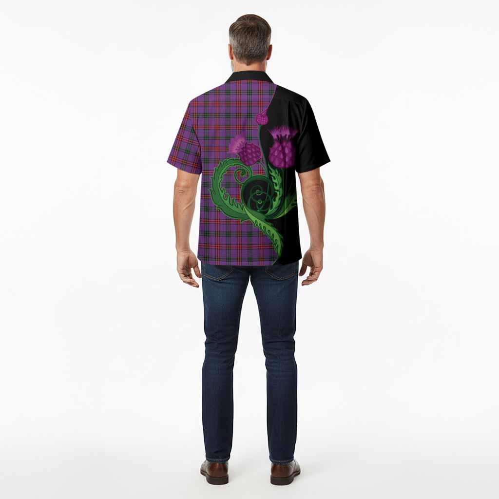 Montgomery Tartan Hawaiian Shirt Traditional Scottish Thistle
