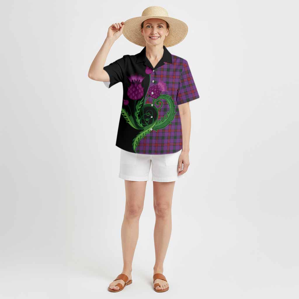 Montgomery Tartan Hawaiian Shirt Traditional Scottish Thistle
