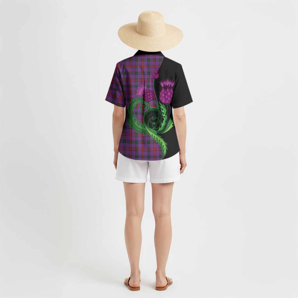 Montgomery Tartan Hawaiian Shirt Traditional Scottish Thistle