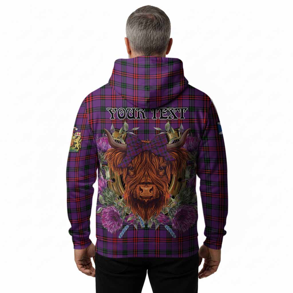 Montgomery Tartan Hoodie Scottish Thistle Heilan Coo