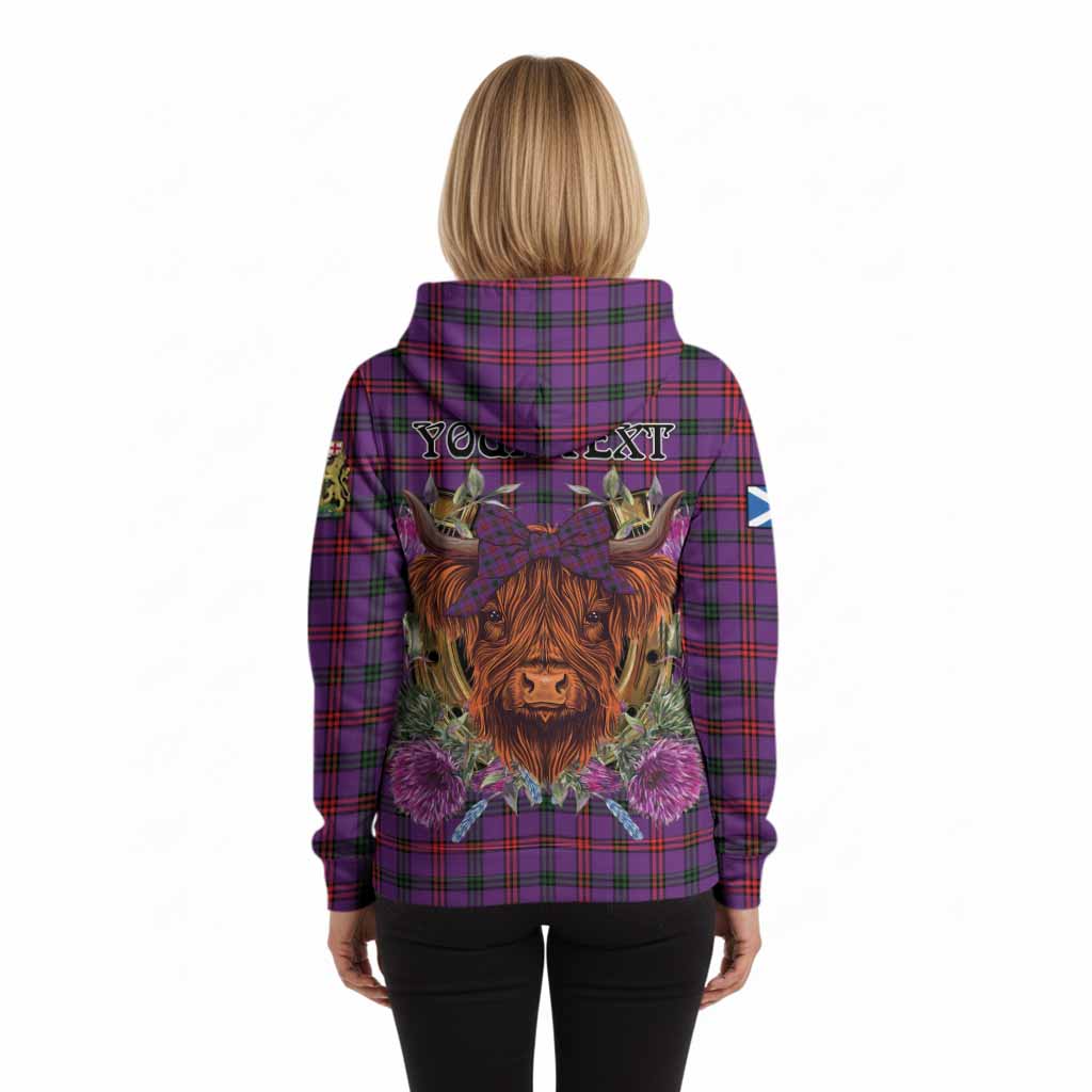 Montgomery Tartan Hoodie Scottish Thistle Heilan Coo