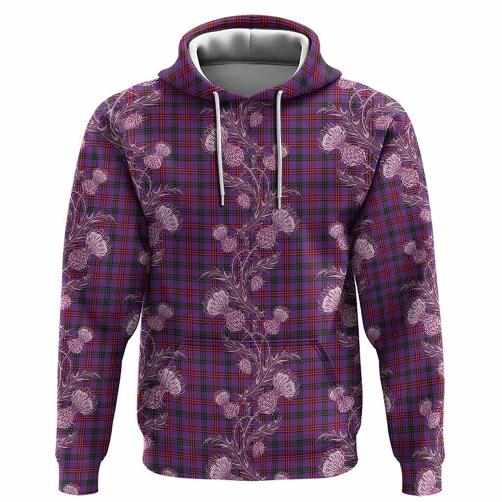 Montgomery Tartan Hoodie Seamless Scottish Thistle Flowers