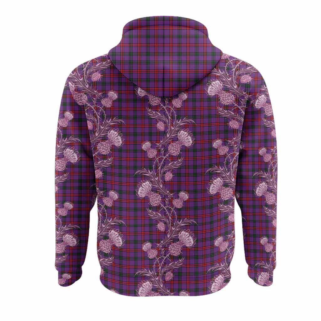 Montgomery Tartan Hoodie Seamless Scottish Thistle Flowers