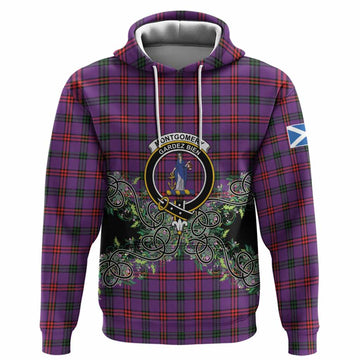 Montgomery Tartan Hoodie Thistle Scottish Spirit