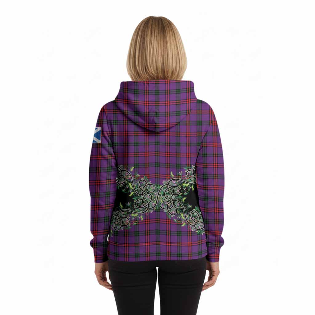 Montgomery Tartan Hoodie Thistle Scottish Spirit