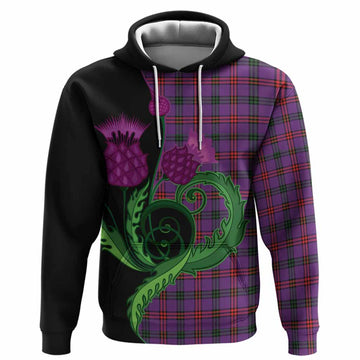 Montgomery Tartan Hoodie Traditional Scottish Thistle