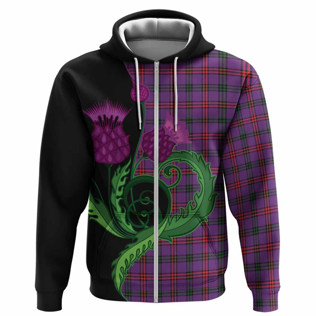 Montgomery Tartan Hoodie Traditional Scottish Thistle