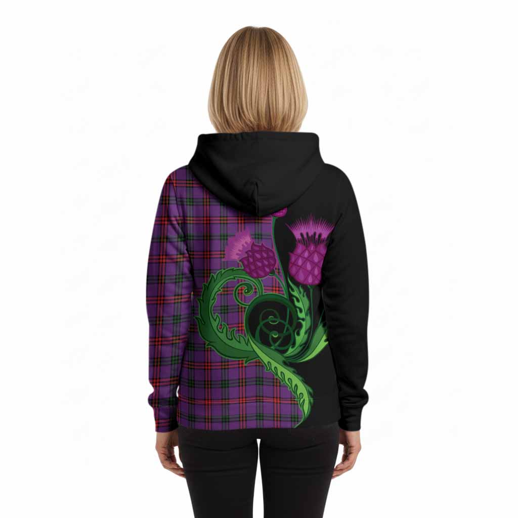 Montgomery Tartan Hoodie Traditional Scottish Thistle
