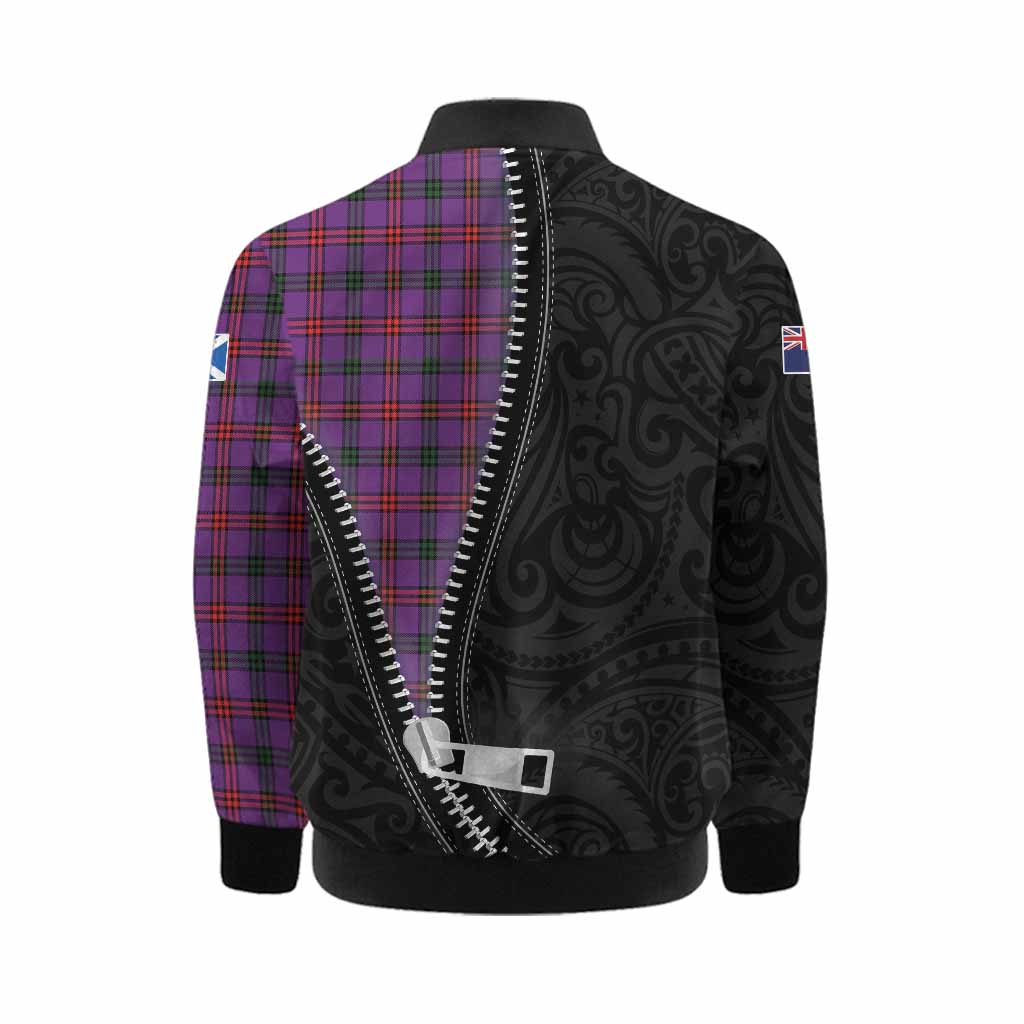 Montgomery Tartan Kid Bomber Jacket New Zealand Pattern Unique Zipper Stylized