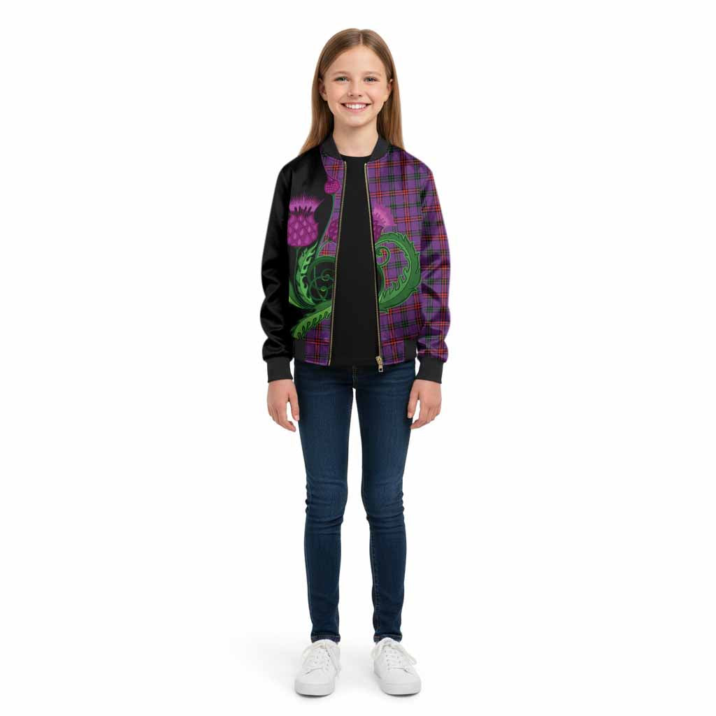 Montgomery Tartan Kid Bomber Jacket Traditional Scottish Thistle