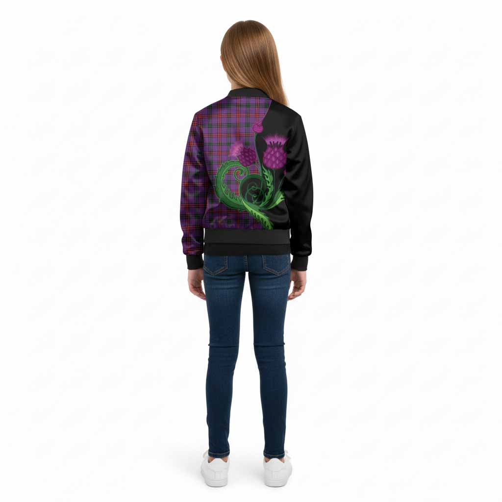 Montgomery Tartan Kid Bomber Jacket Traditional Scottish Thistle