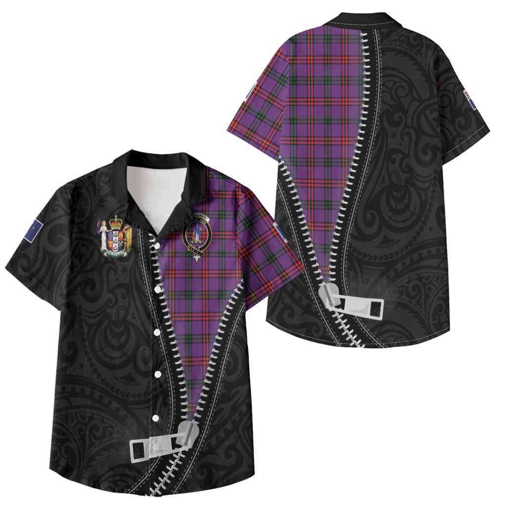 Montgomery Tartan Kid Hawaiian Shirt New Zealand Pattern Unique Zipper Stylized