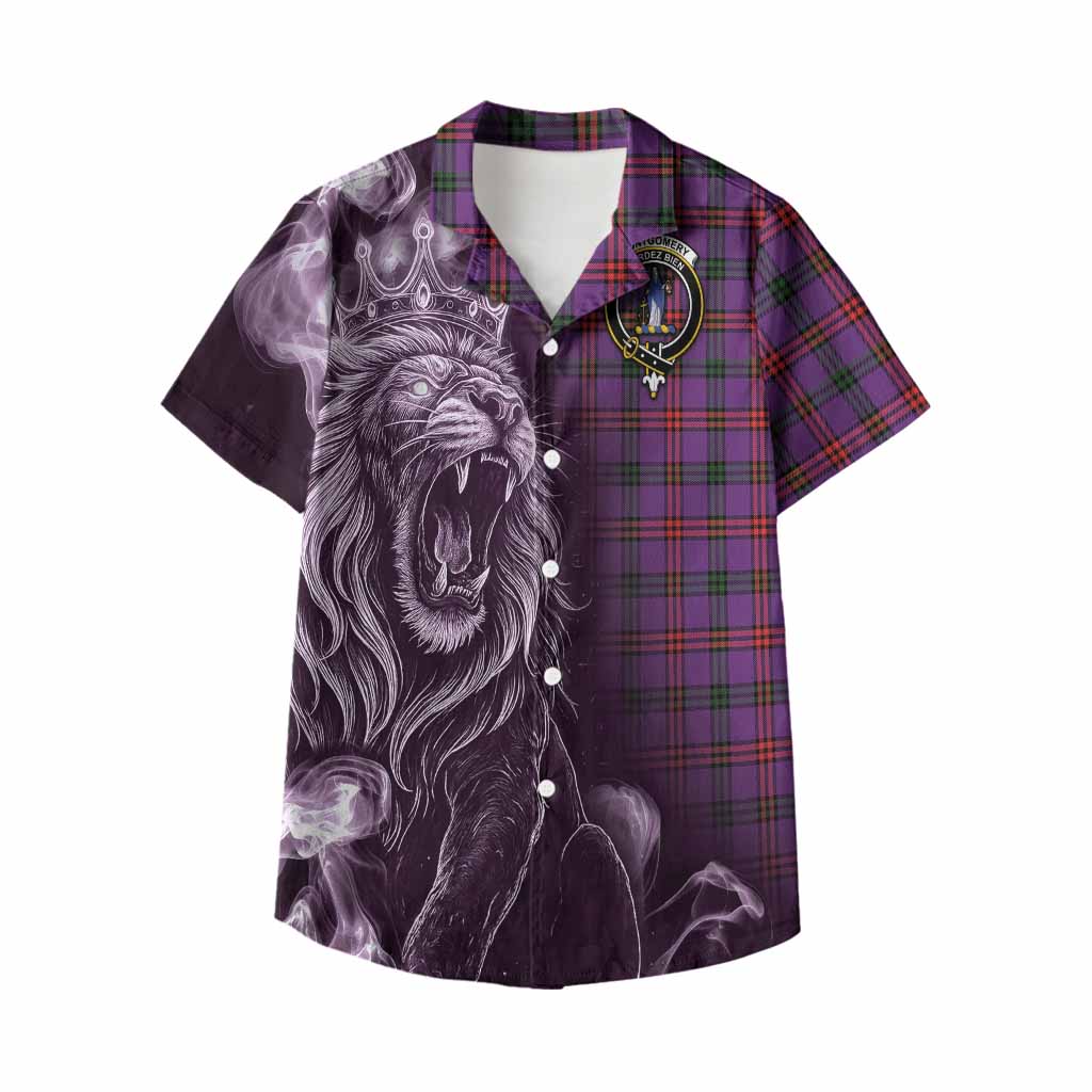 Montgomery Tartan Kid Hawaiian Shirt Roaring Lion Heritage