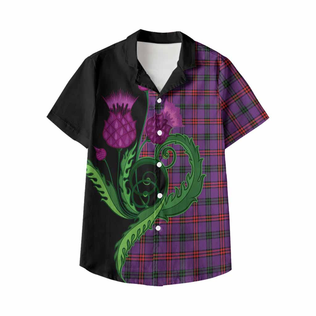 Montgomery Tartan Kid Hawaiian Shirt Traditional Scottish Thistle