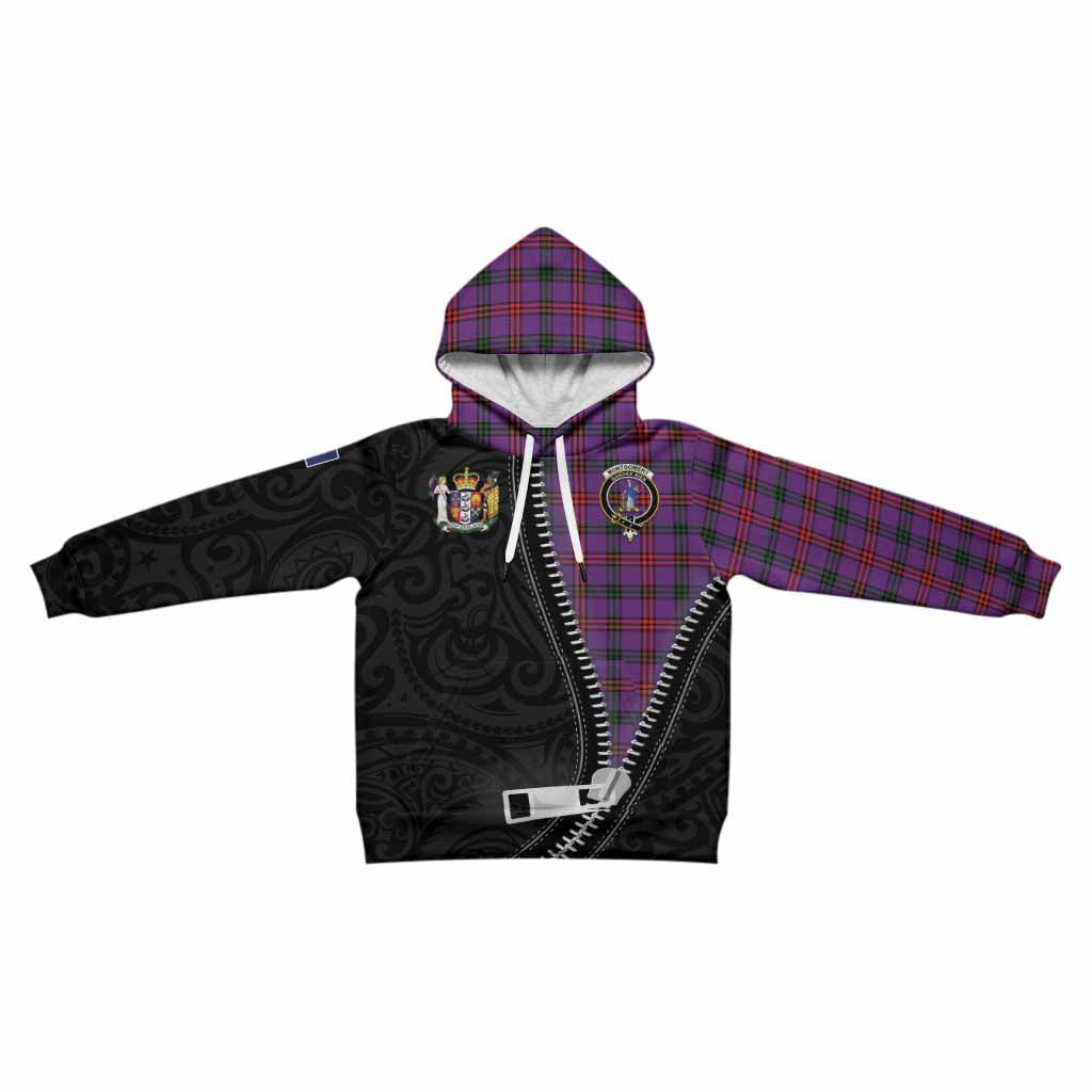 Montgomery Tartan Kid Hoodie New Zealand Pattern Unique Zipper Stylized