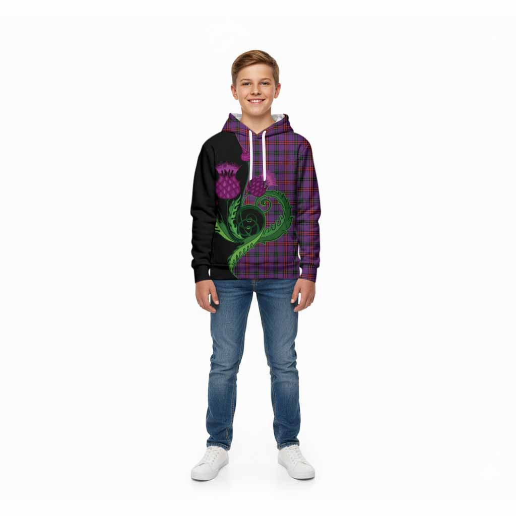 Montgomery Tartan Kid Hoodie Traditional Scottish Thistle