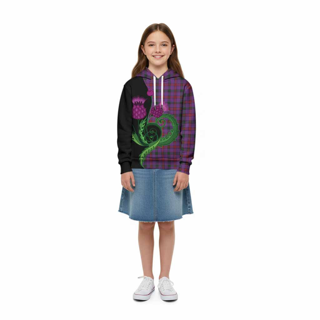 Montgomery Tartan Kid Hoodie Traditional Scottish Thistle